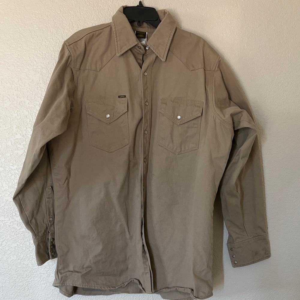 Men's Khaki Heavy Duty Welding Shirt
